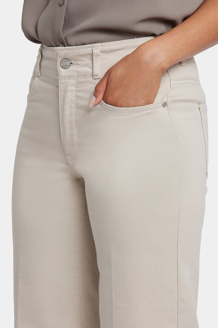 Brigitte Wide Leg Capri Jeans With High Rise | Feather | Pants | NYDJ