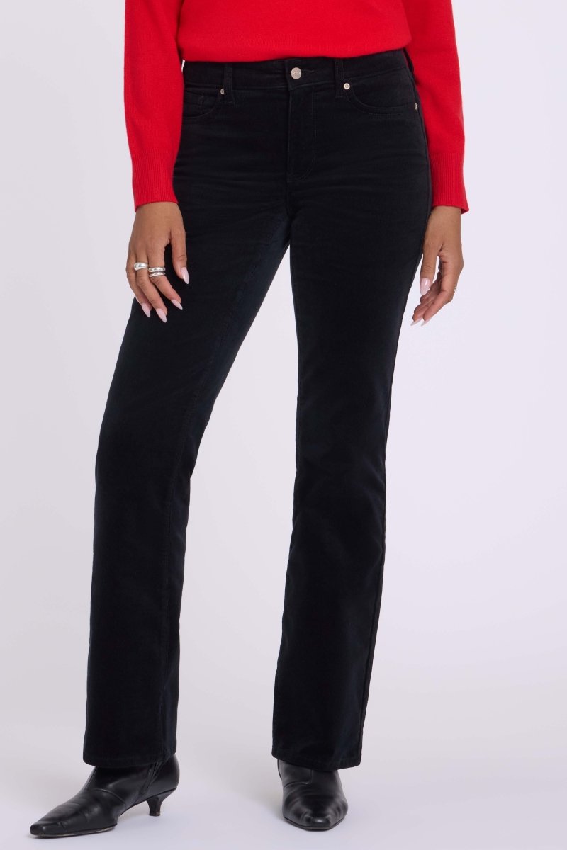 Brooklyn Bootcut Pants in Fine Wale Stretch Corduroy | Black - NYDJ