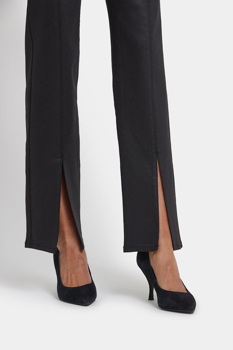 Coated Marilyn Straight Jeans | Black Coated | Pants | NYDJ