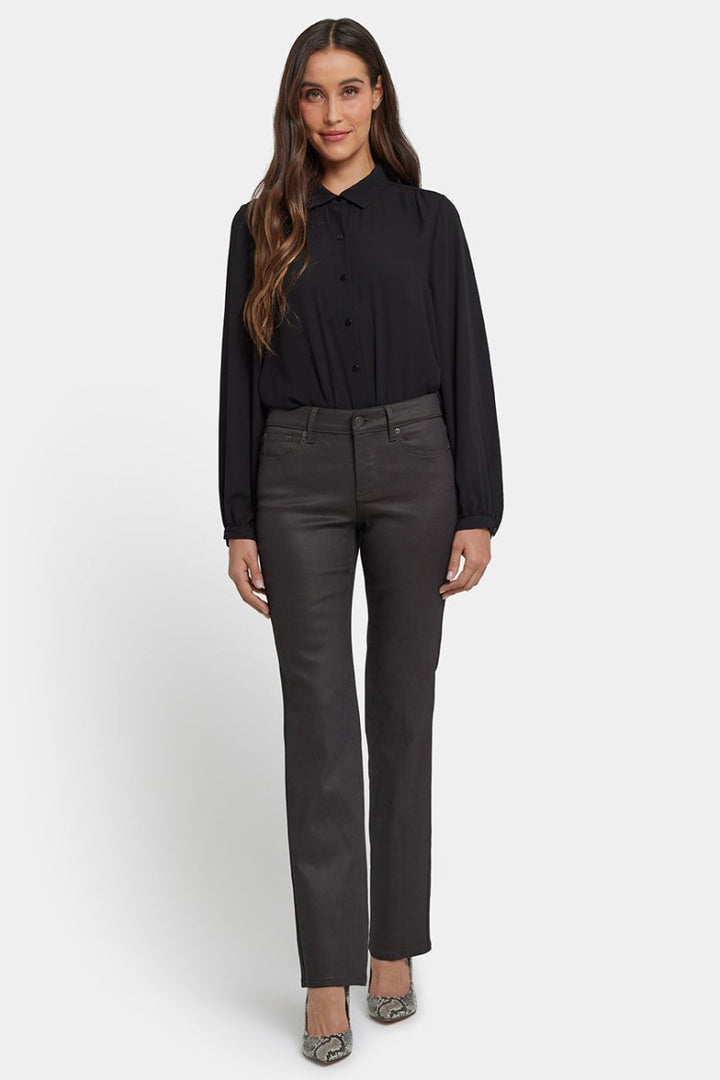 Coated Marilyn Straight Jeans | Vintage Barnwood Coated | Pants | NYDJ