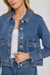 Denim Jacket With Oversize Pockets | Salton | Denim | NYDJ