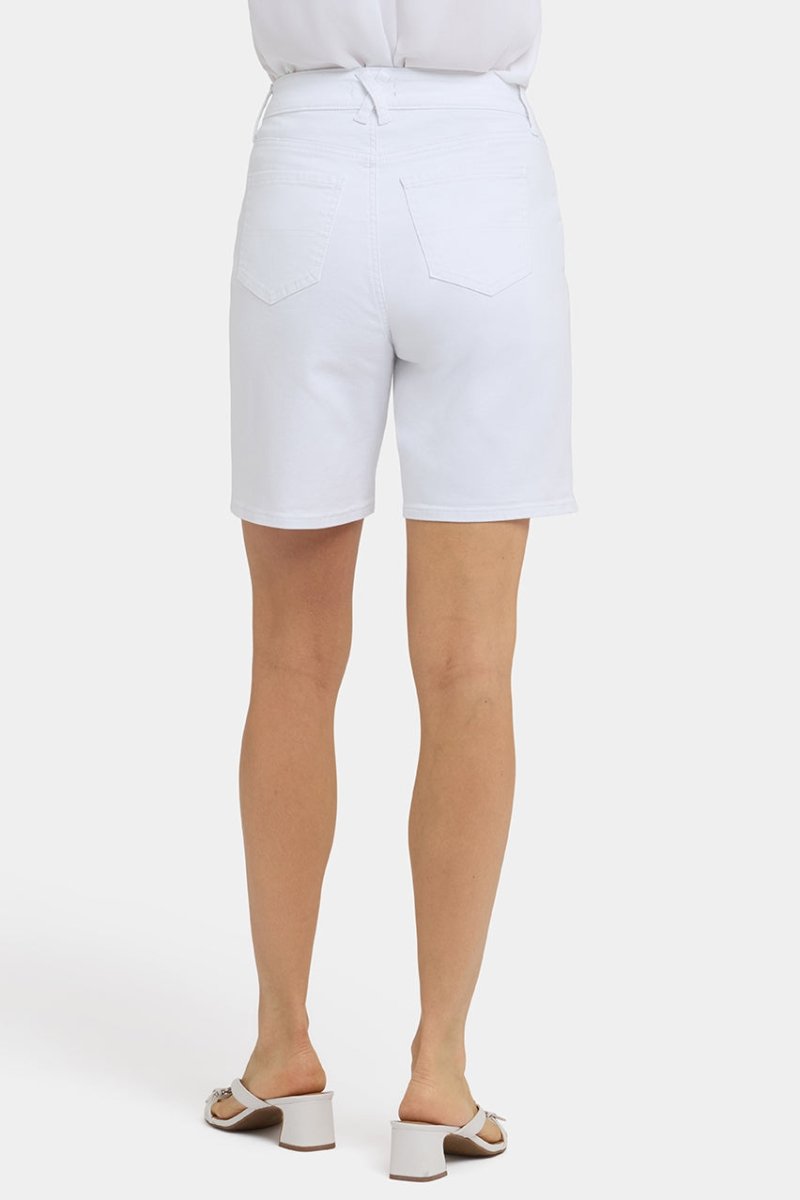 Erin Relaxed Denim Shorts With High Rise | Optic White - NYDJ