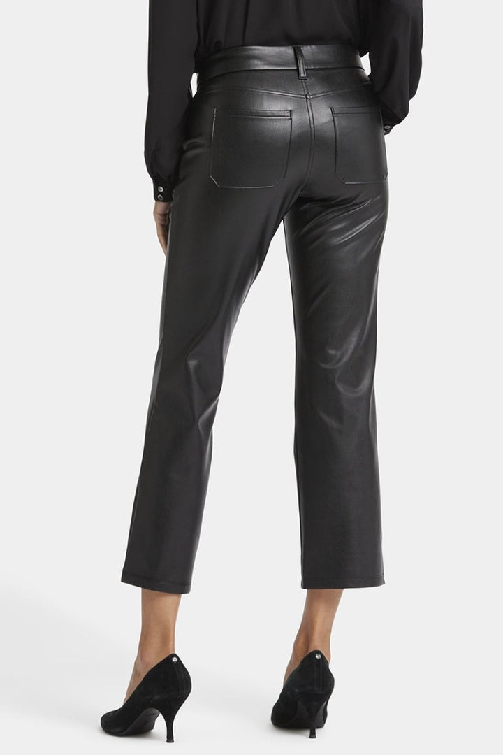 Faux Leather Straight Sculpt-Her™ Ankle Trouser Black | Black | Pants | NYDJ