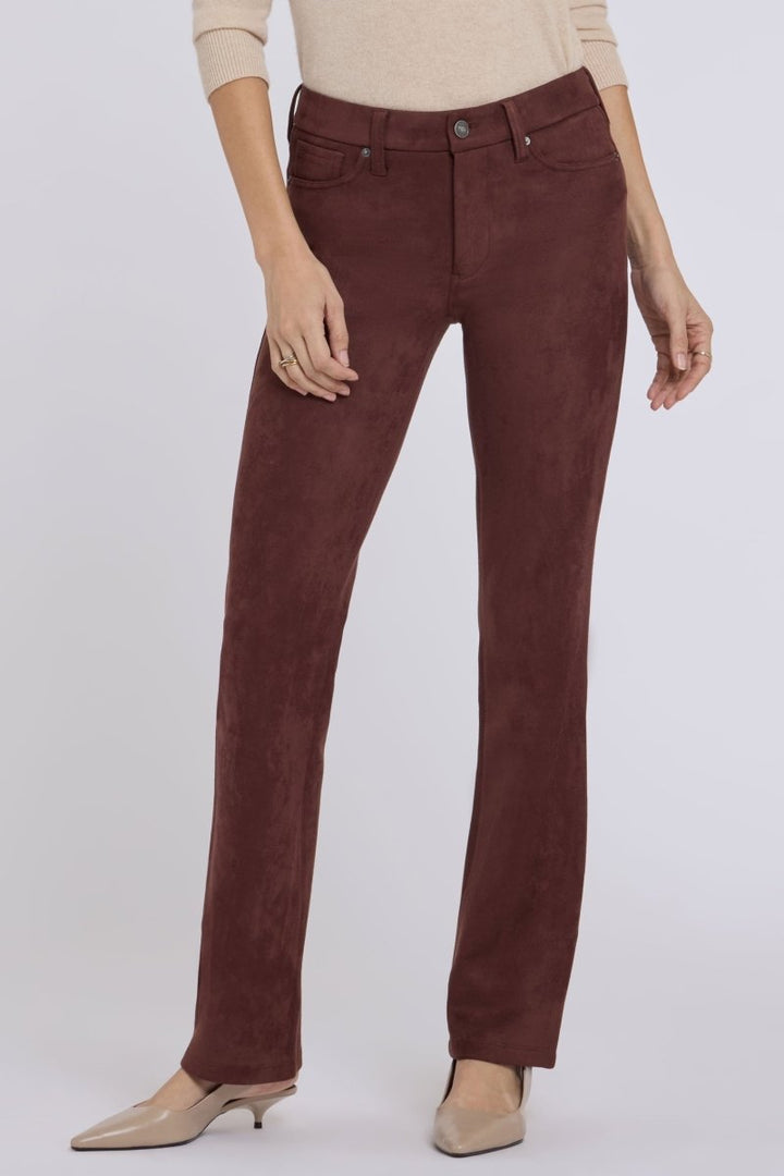 Faux Suede Marilyn Straight Pants Sculpt-Her™ Collection | Chocolate Fondant - NYDJ