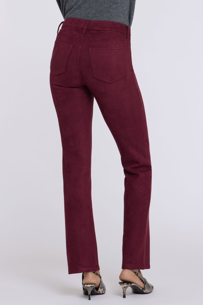 Faux Suede Marilyn Straight Pants Sculpt-Her™ Collection | True Burgundy - NYDJ