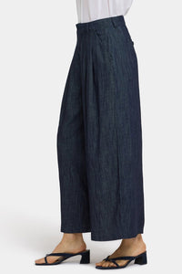 Giselle Wide Leg Ankle Trouser | Dark Indigo | Pants | NYDJ