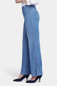 High Rise Teresa Wide Leg Jeans Medium Blue Premium Denim | Corfu | Pants | NYDJ