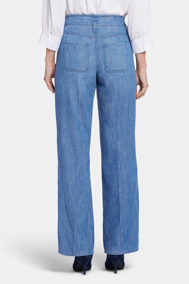 High Rise Teresa Wide Leg Jeans Medium Blue Premium Denim | Corfu | Pants | NYDJ