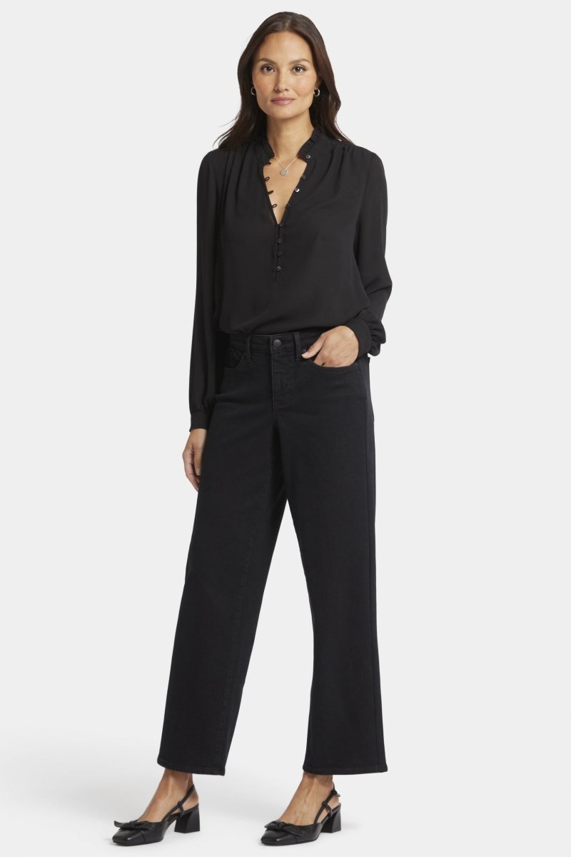 Jemma Barrel Jeans Black Premium Denim | Night Tides - NYDJ