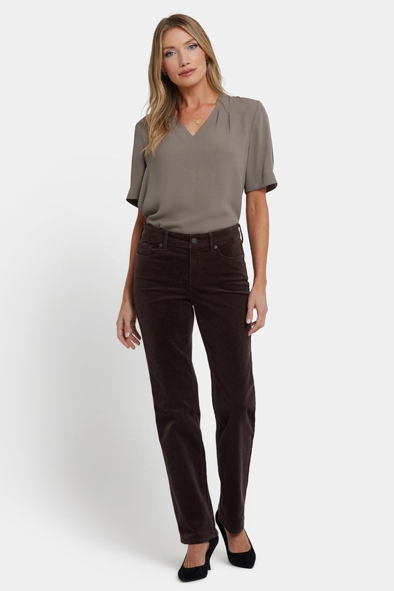 Marilyn Straight Corduroy Pants | Bitter Chocolate | Pants | NYDJ