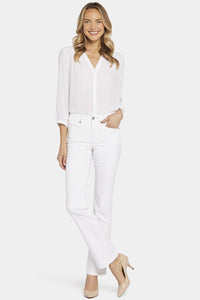 Marilyn Straight Jeans In Petite | Optic White | Pants | NYDJ