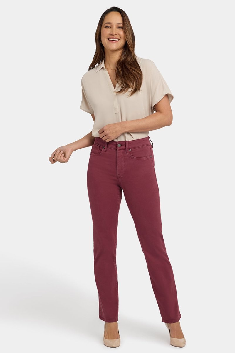 Marilyn Straight Jeans | True Burgundy | Pants | NYDJ