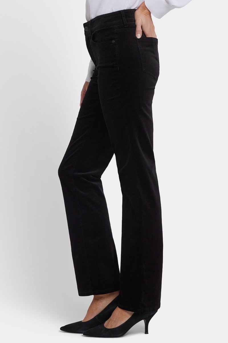 Marilyn Straight Pants in Velveteen | Black | Pants | NYDJ