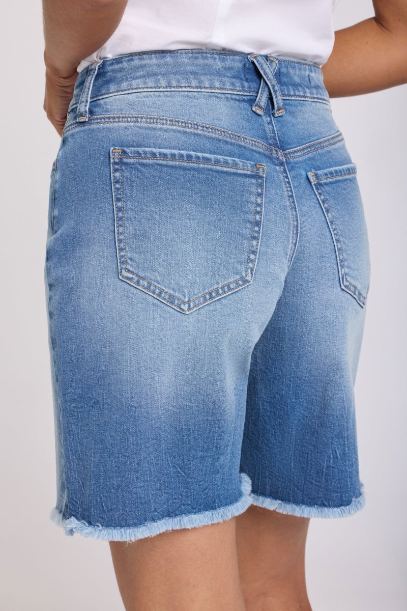 Naomi Relaxed A - Line Denim Shorts With High Rise | Pacifica - NYDJ