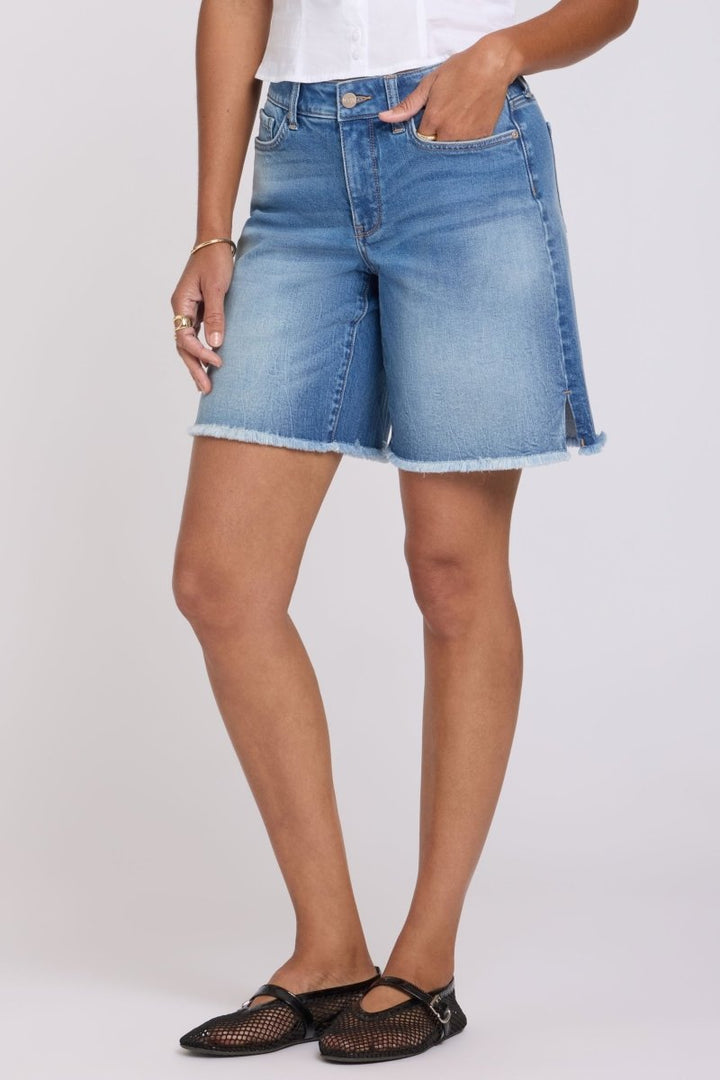 Naomi Relaxed A - Line Denim Shorts With High Rise | Pacifica - NYDJ