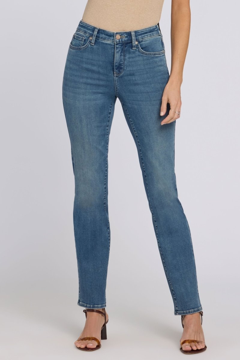 No Gapper™ Marilyn Straight Jeans In Sure Stretch® Denim | Breezy Palms | Pants | NYDJ