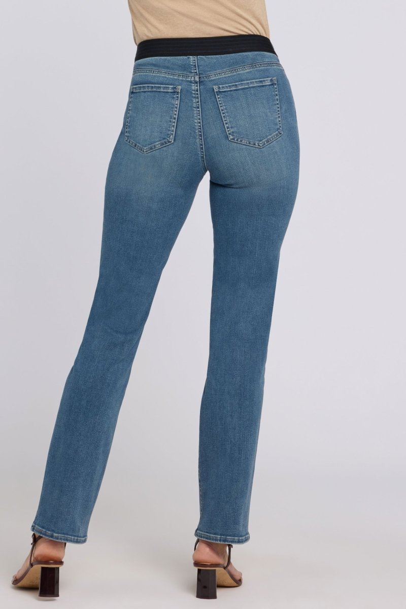 No Gapper™ Marilyn Straight Jeans In Sure Stretch® Denim | Breezy Palms | Pants | NYDJ