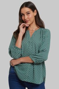 Pintuck Blouse | Adeline Dots | Blouse | NYDJ