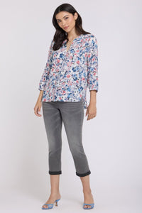 Pintuck Blouse | Desert Blooms | Blouse | NYDJ