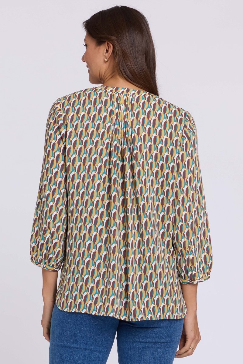 Pintuck Blouse | Oval Park Sungold - NYDJ