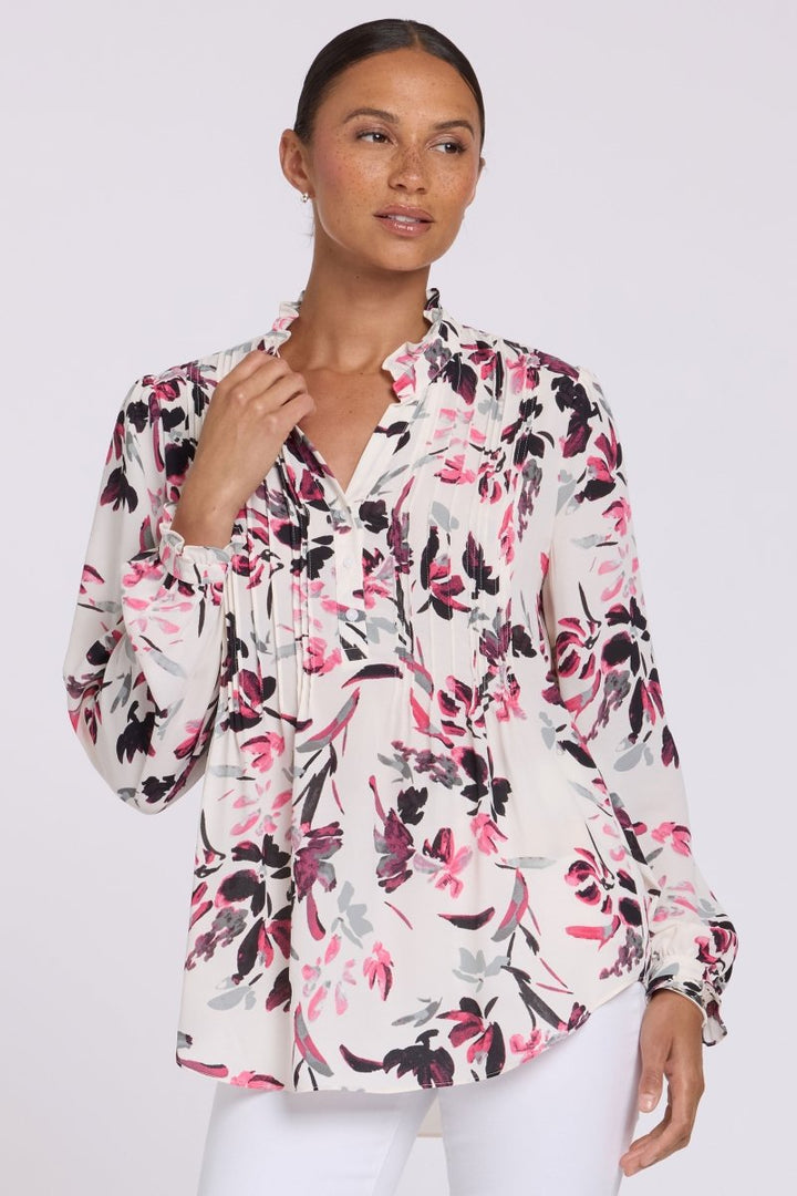 Pleated Front Tunic | Starlight Garden - NYDJ