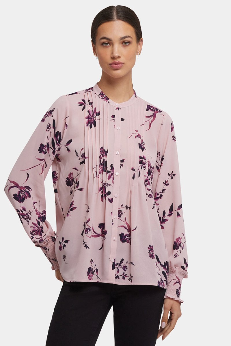 Pleated Peasant Blouse | Petite Palais | Blouse | NYDJ