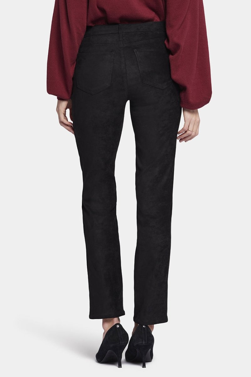 Sheri Slim Trouser Faux Suede | Black | Pants | NYDJ