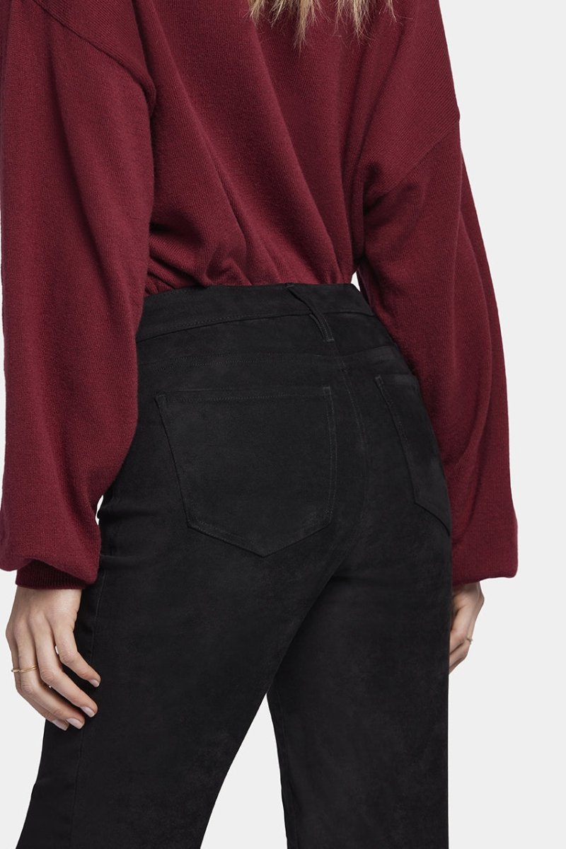 Sheri Slim Trouser Faux Suede | Black | Pants | NYDJ