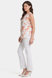 Sleeveless Pintuck Blouse Abstract Floral Print | Aurora | Top | NYDJ
