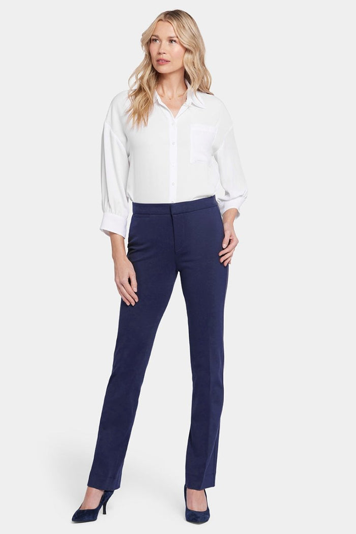 Slim Trouser Navy Jersey | Evening Tide | Pants | NYDJ