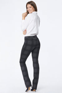 Slim Trouser Plaid Jersey | Piedmont Plaid | Pants | NYDJ