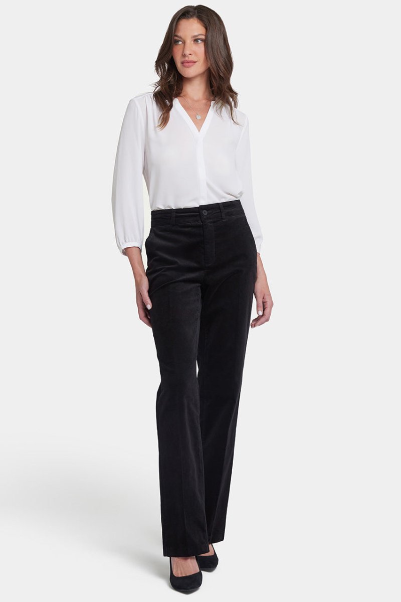Straight Pants in Velveteen | Black | Pants | NYDJ