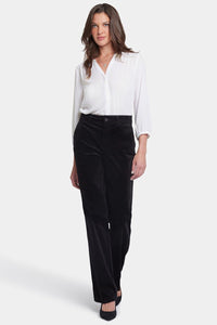 Straight Pants in Velveteen | Black | Pants | NYDJ