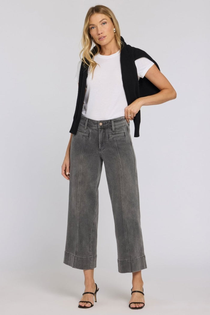 Teresa Wide Leg Ankle Jeans | Dusty Ash - NYDJ