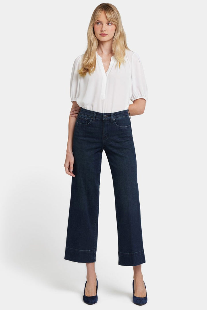 Teresa Wide Leg Ankle Jeans | Obsidian Blue | Denim | NYDJ
