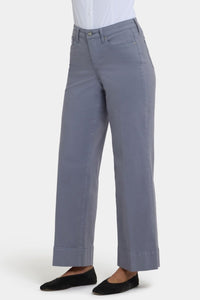Teresa Wide Leg Ankle Jeans | Shadow Blue | Pants | NYDJ