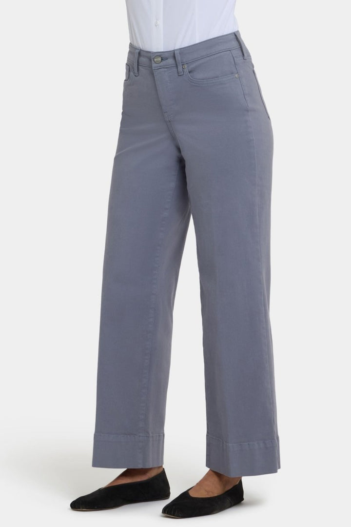 Teresa Wide Leg Ankle Jeans | Shadow Blue | Pants | NYDJ