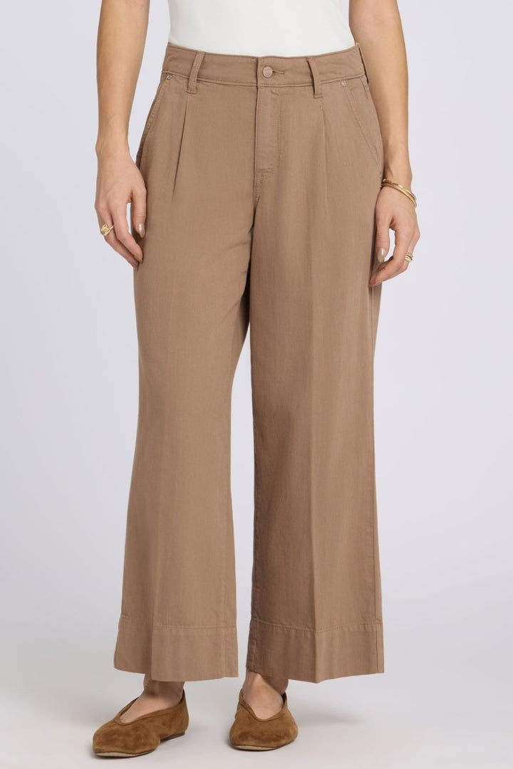 Teresa Wide Leg Ankle Jeans With High Rise | Toasted Coconut | Pants | NYDJ