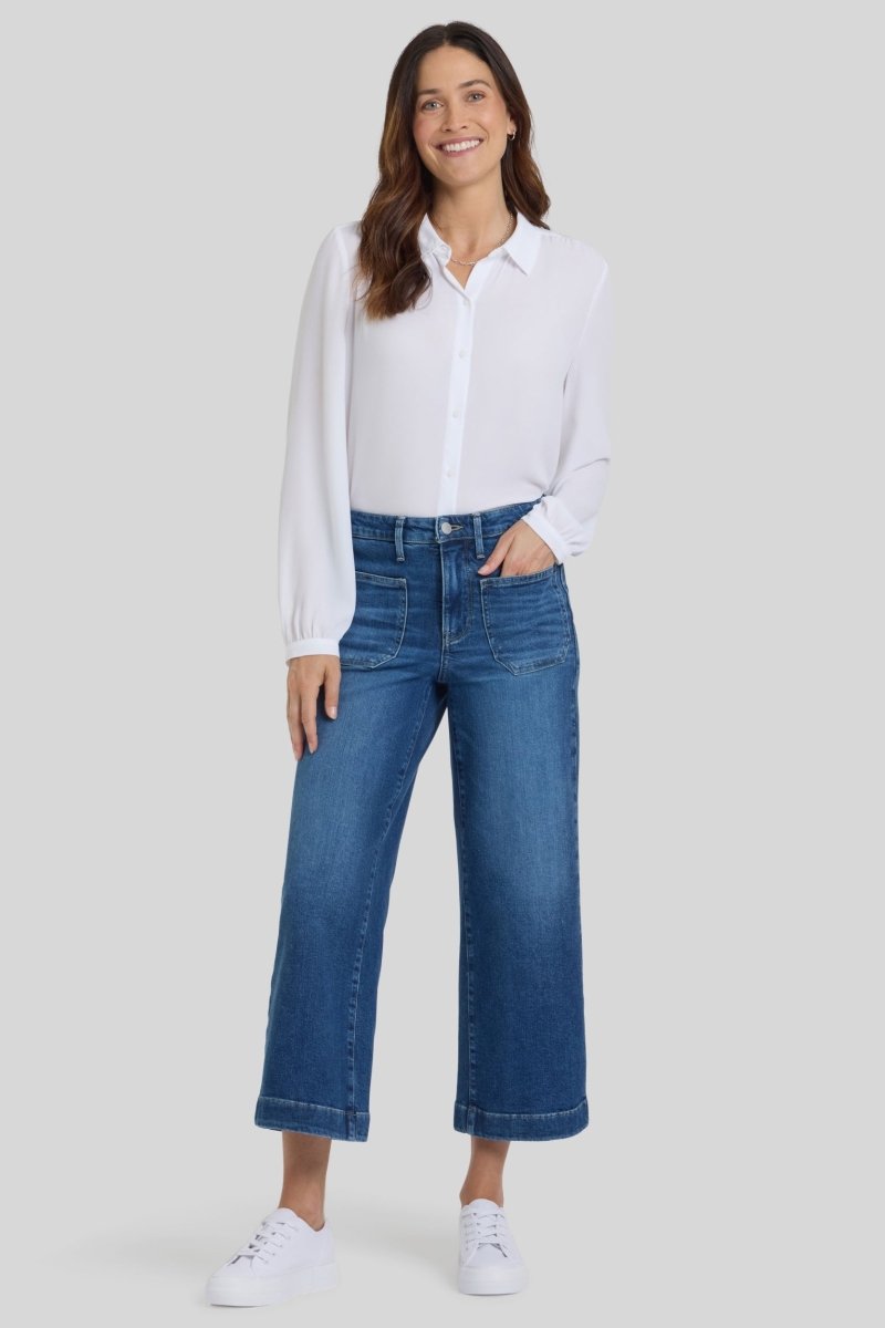 Teresa Wide Leg Ankle | Opera Blue | Denim | NYDJ