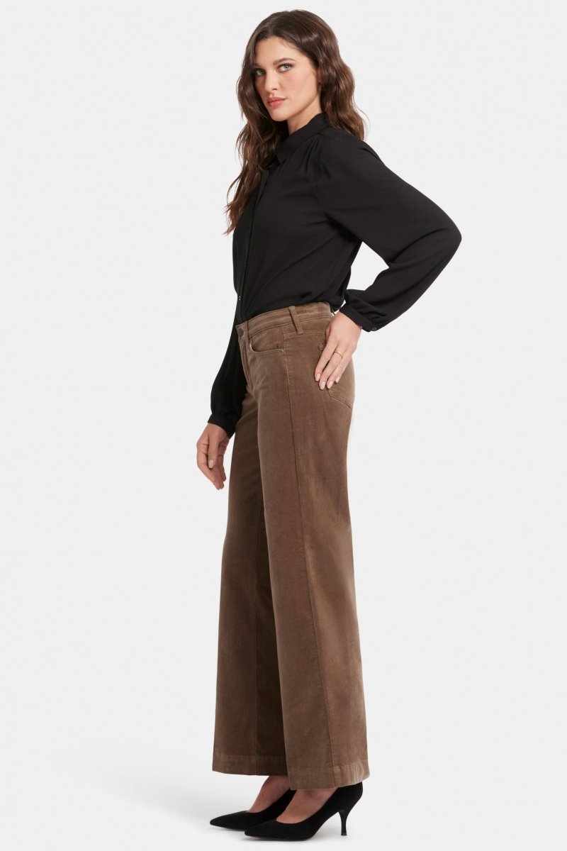 Teresa Wide Leg Corduroy Trouser | Elmwood | Non Denim | NYDJ