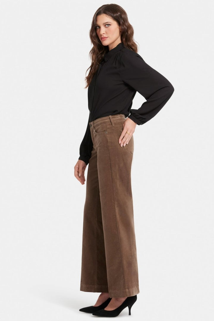 Teresa Wide Leg Corduroy Trouser | Elmwood | Non Denim | NYDJ