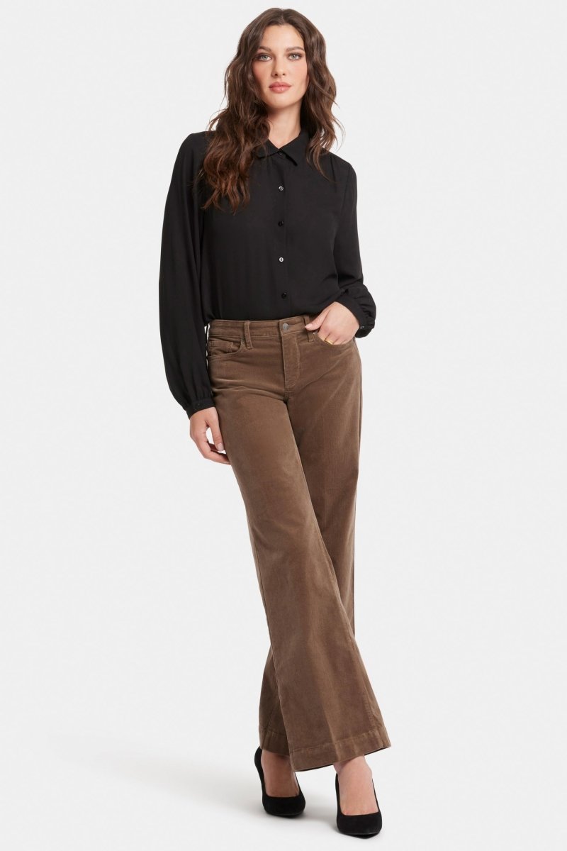 Teresa Wide Leg Corduroy Trouser | Elmwood | Non Denim | NYDJ
