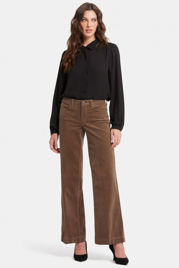 Teresa Wide Leg Corduroy Trouser | Elmwood | Non Denim | NYDJ
