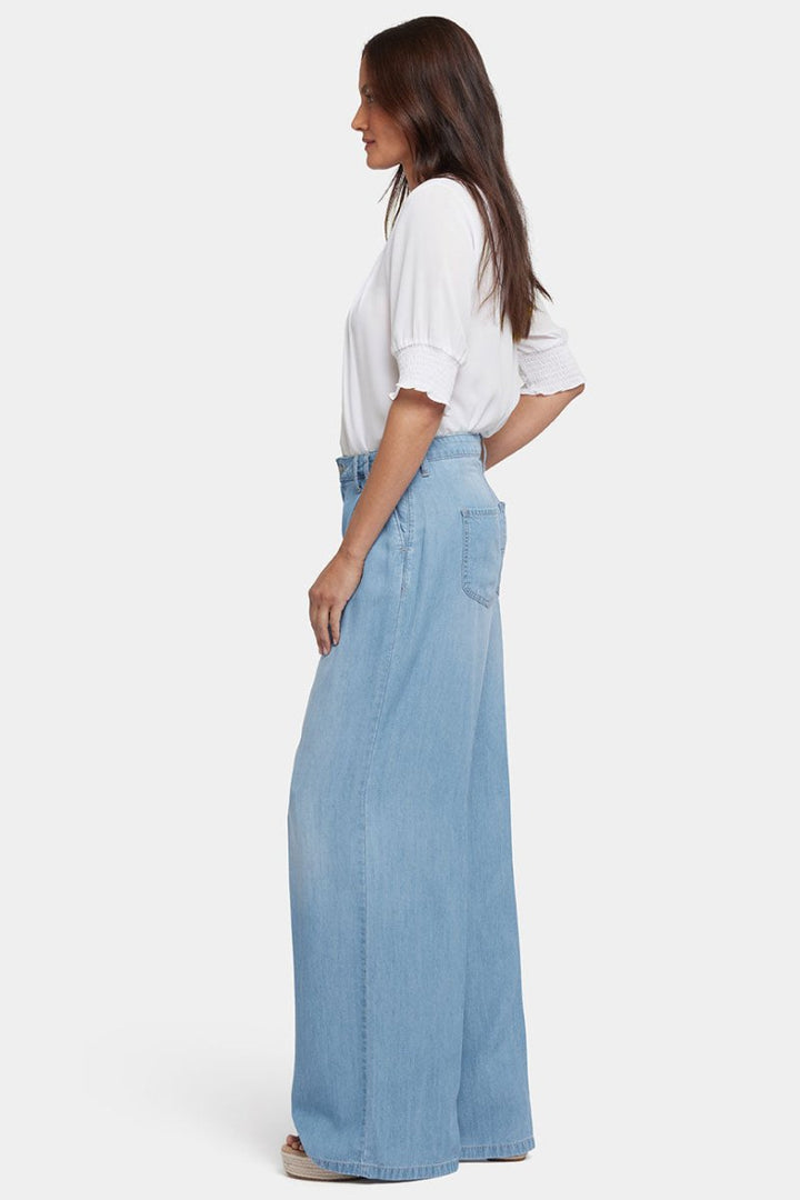 Whitney Pleated Trouser With Super High Rise | Canary Beach | Trouser | NYDJ