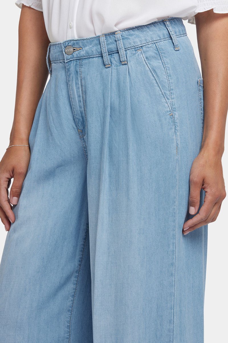 Whitney Pleated Trouser With Super High Rise | Canary Beach | Trouser | NYDJ