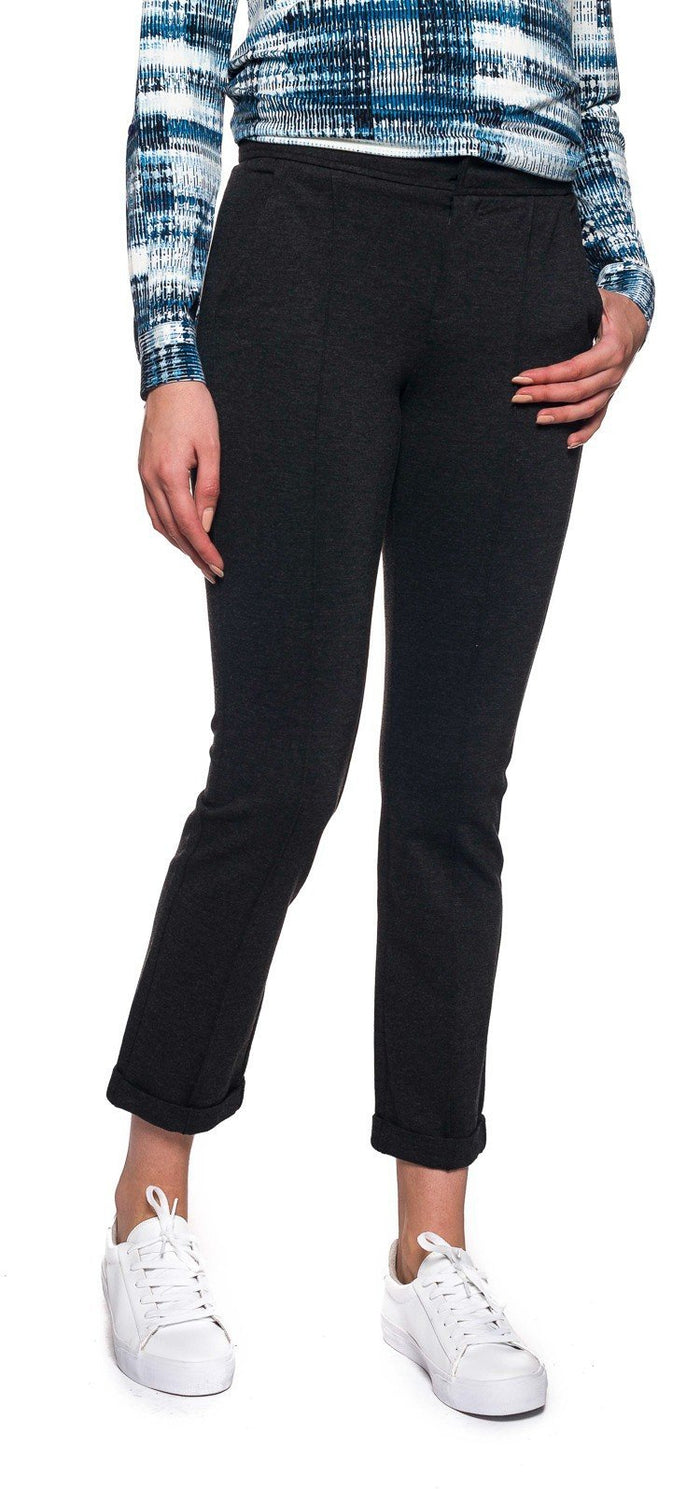 Denise Slim Cuffed Ankle Jeans Grey Jersey | Charcoal | Pants | NYDJ