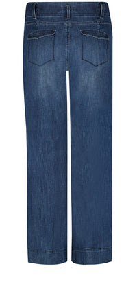 High Rise Mona Wide Leg Trouser Blue Premium Denim | Reminiscent | Denim | NYDJ