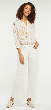 Teresa Wide Leg Ankle Jeans Off-White Premium Denim | Eggshell | Denim | NYDJ