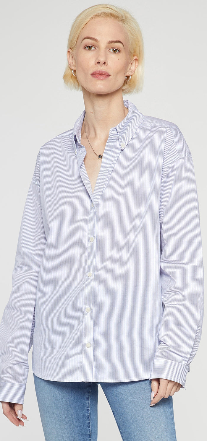 Stevie Shirt Light Blue Stripe | Blue Stripe | Top | NYDJ