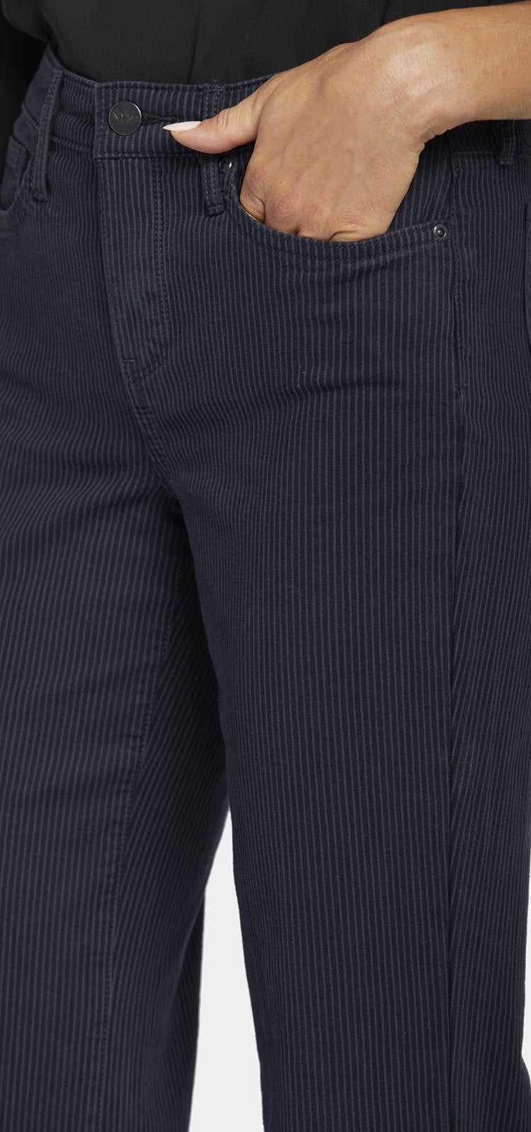 Relaxed Flared Jeans Dark Blue Premium Denim | Windsor Stripe | Denim | NYDJ